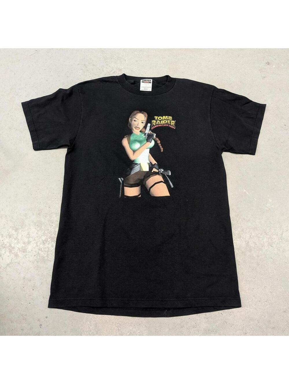 Vintage 90s Laura Croft Tomb Raider Tultex Promo T-shirt
